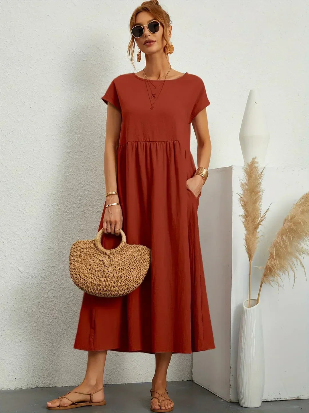 Gabriela™ | Robe midi fluide d'une élégance intemporelle