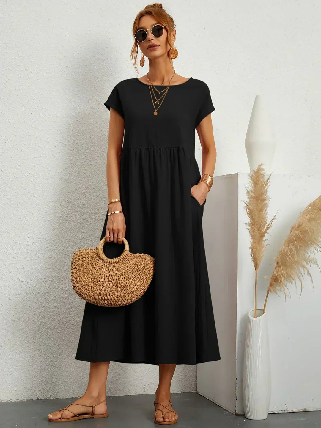 Gabriela™ | Robe midi fluide d'une élégance intemporelle