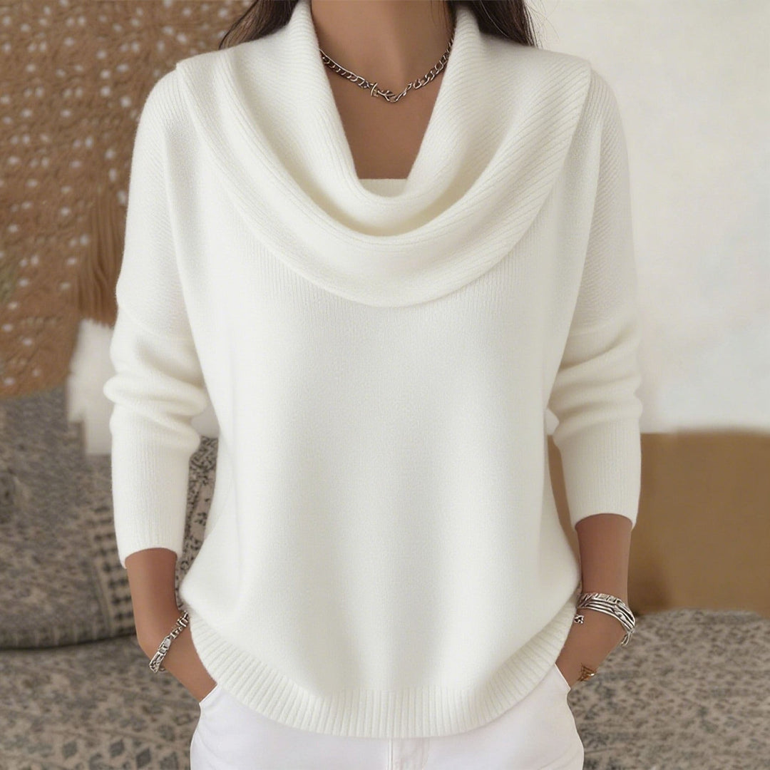 Vionne | Pull à col drapé