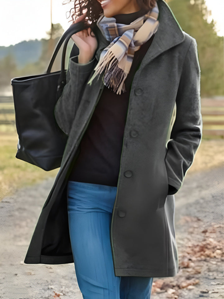 Manteau Long en Laine Retro Clarisse