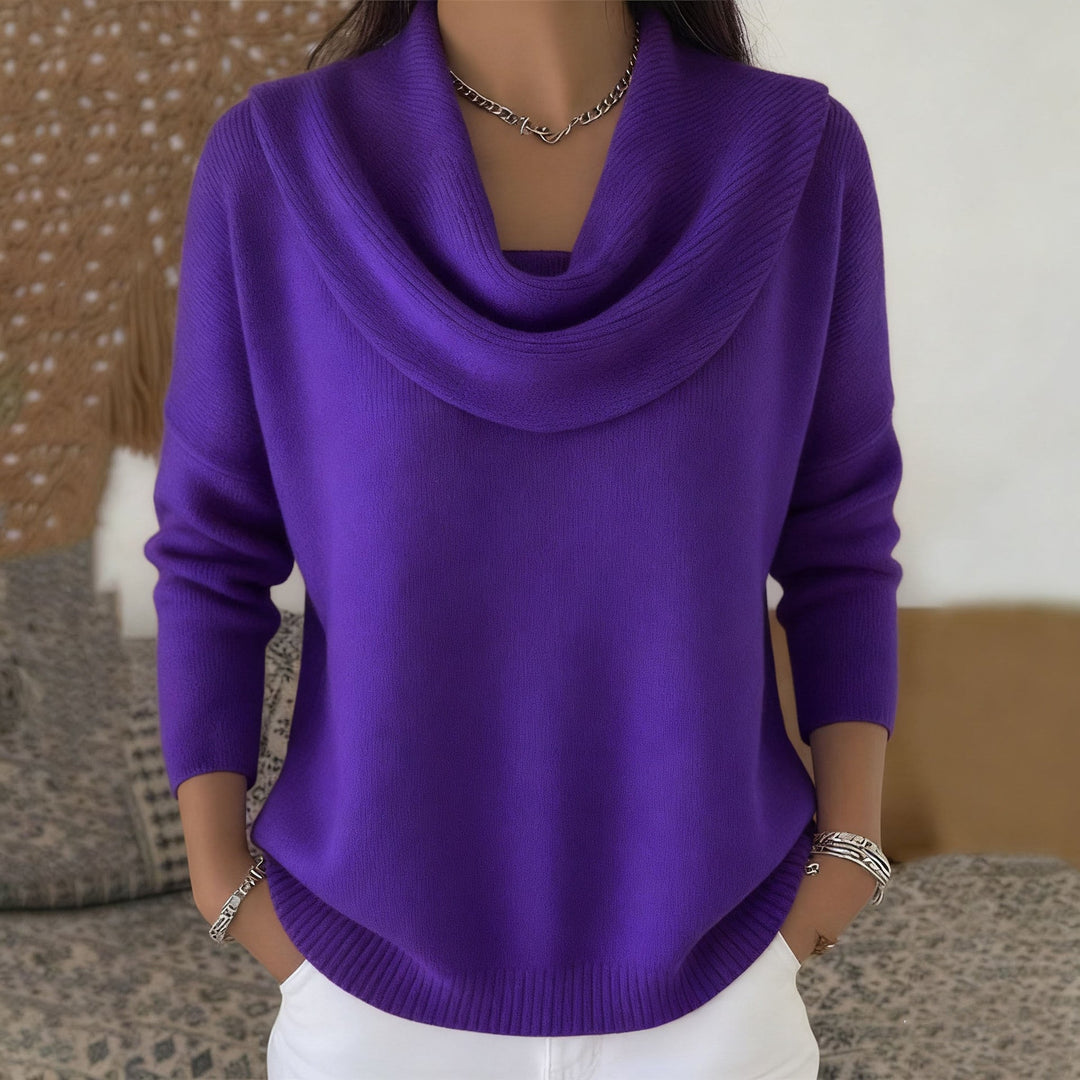 Vionne | Pull à col drapé