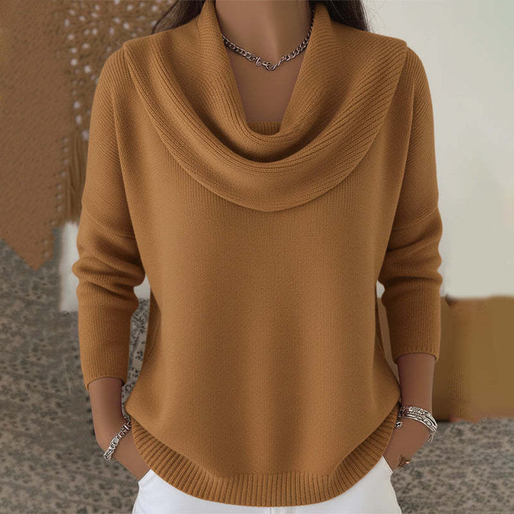 Vionne | Pull à col drapé