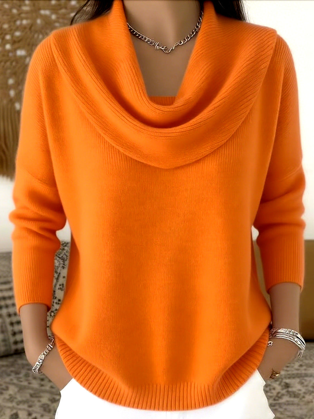 Vionne | Pull à col drapé