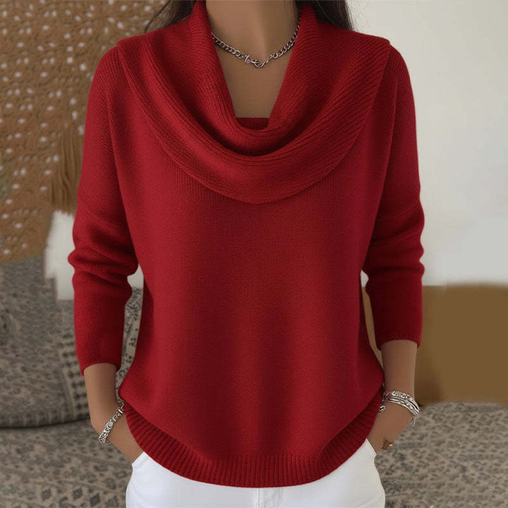 Vionne | Pull à col drapé