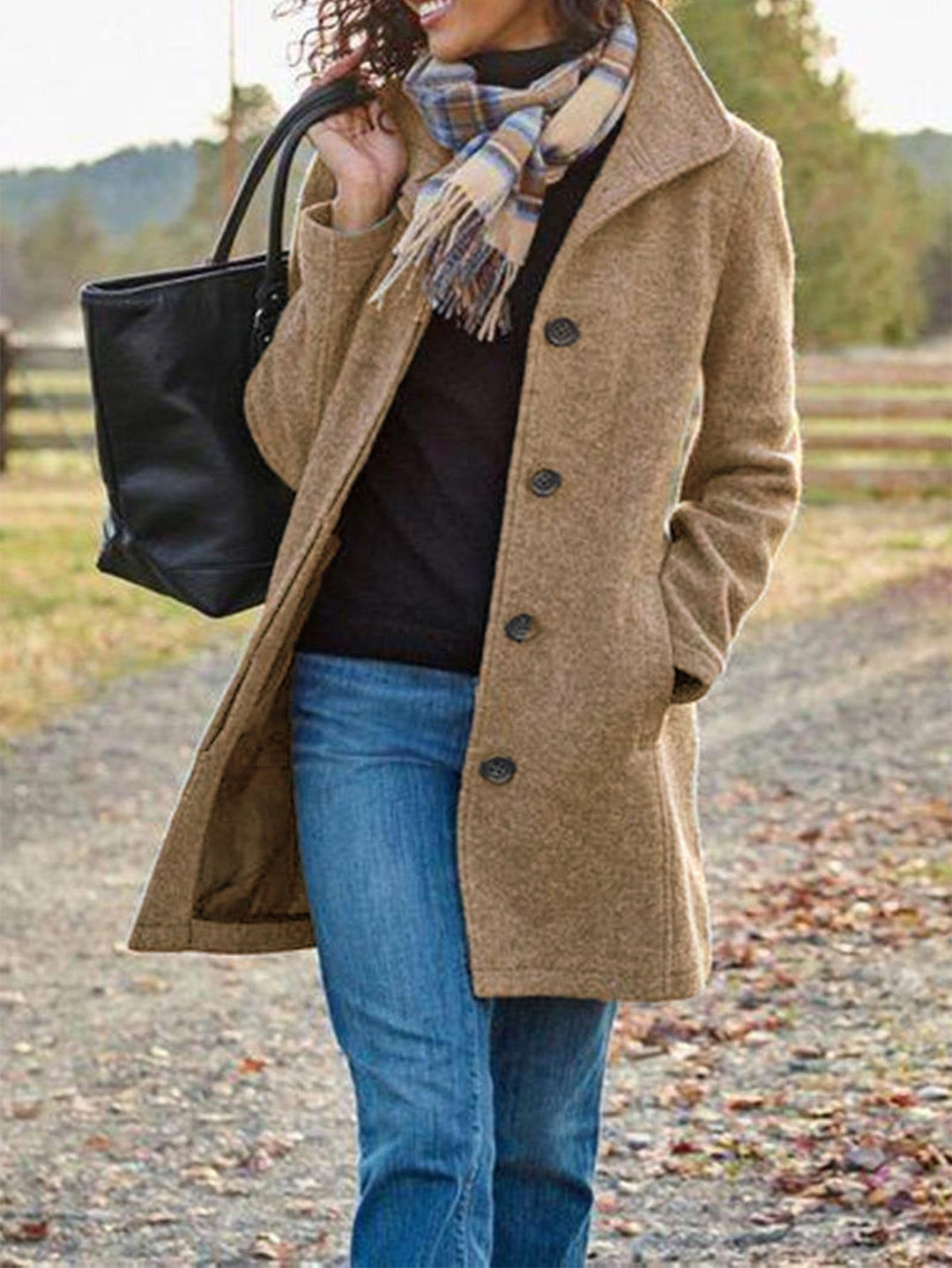 Manteau Long en Laine Retro Clarisse