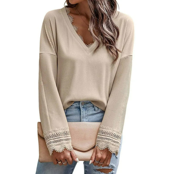 Olivia™ - Pull long à col en V élégant