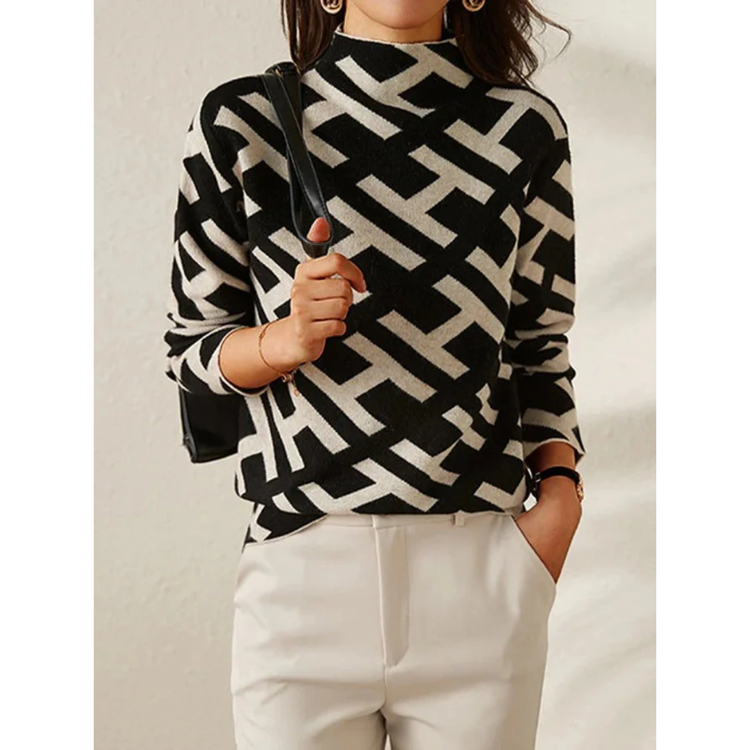 Lily™ - Pull Élégant, Géométrique et Confortable