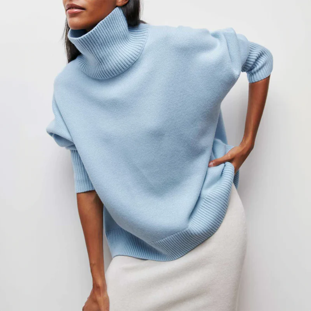 Amelia | Pull en Tricot à Col Roulé Élégant