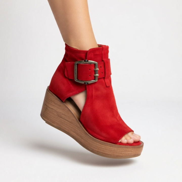 Orélisse - Bottines compensées ouvertes style moderne