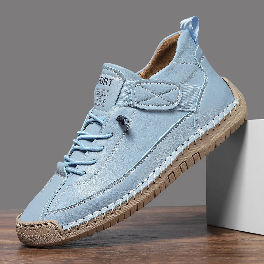 Handgemaakte lederen herenschoenen Casual instappers Ademende leren schoenen Heren Flats Mode Mocassins Tooling Schoenen Plus Size