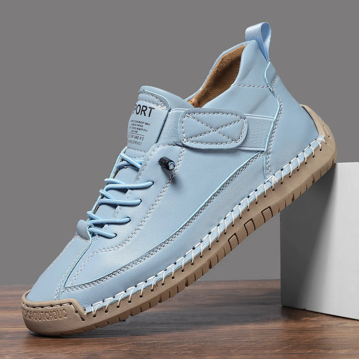 Handgemaakte lederen herenschoenen Casual instappers Ademende leren schoenen Heren Flats Mode Mocassins Tooling Schoenen Plus Size