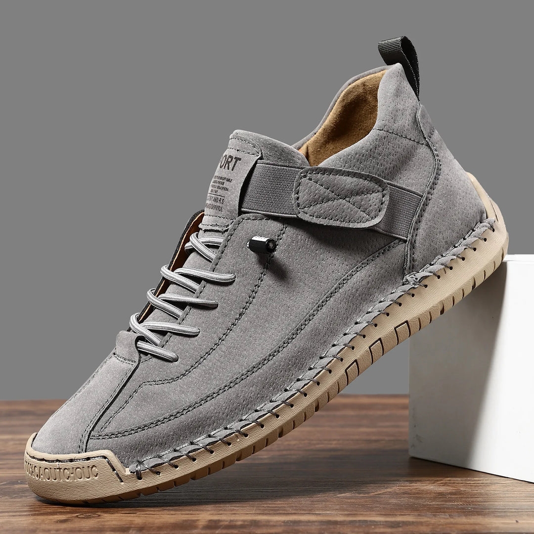 Handgemaakte lederen herenschoenen Casual instappers Ademende leren schoenen Heren Flats Mode Mocassins Tooling Schoenen Plus Size