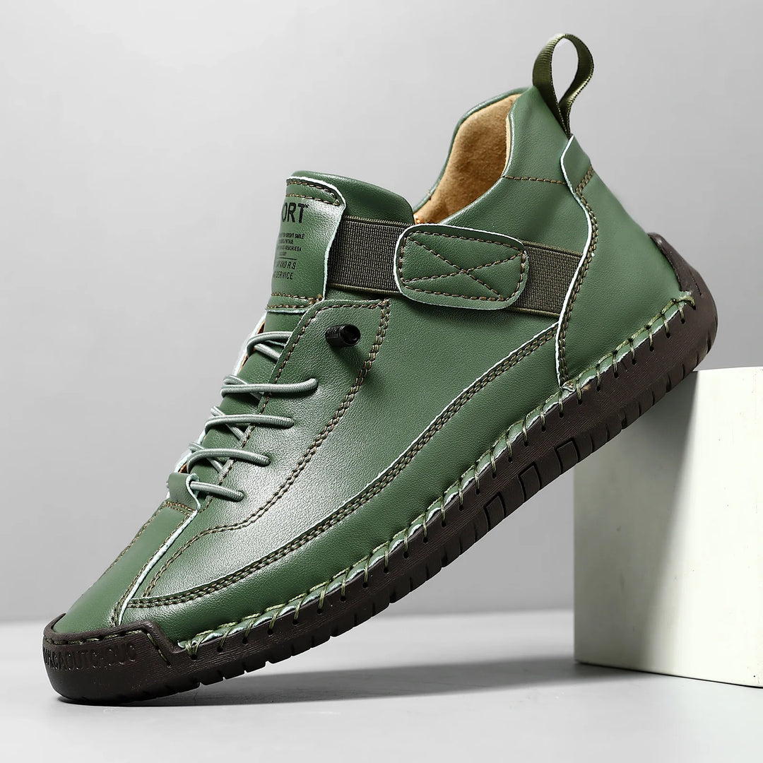 Handgemaakte lederen herenschoenen Casual instappers Ademende leren schoenen Heren Flats Mode Mocassins Tooling Schoenen Plus Size