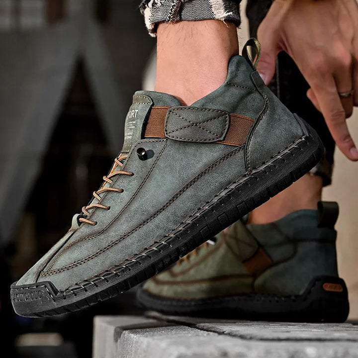 Handgemaakte lederen herenschoenen Casual instappers Ademende leren schoenen Heren Flats Mode Mocassins Tooling Schoenen Plus Size