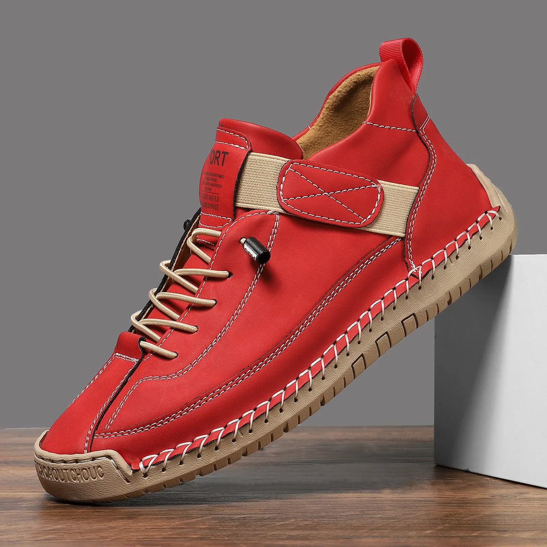 Handgemaakte lederen herenschoenen Casual instappers Ademende leren schoenen Heren Flats Mode Mocassins Tooling Schoenen Plus Size