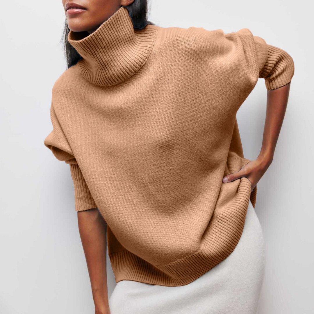 Amelia | Pull en Tricot à Col Roulé Élégant