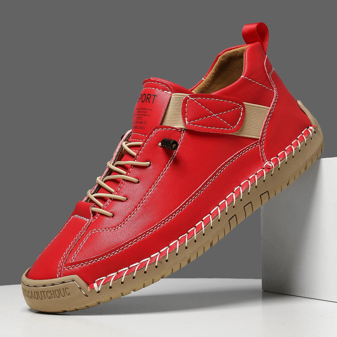 Handgemaakte lederen herenschoenen Casual instappers Ademende leren schoenen Heren Flats Mode Mocassins Tooling Schoenen Plus Size