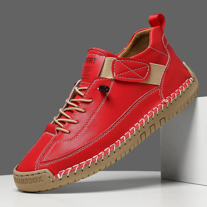 Handgemaakte lederen herenschoenen Casual instappers Ademende leren schoenen Heren Flats Mode Mocassins Tooling Schoenen Plus Size