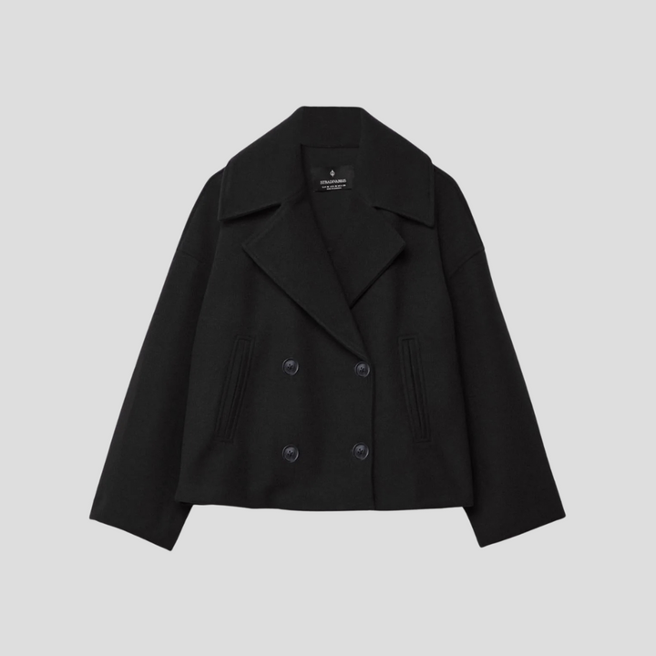 Veste Courte Chic Avec Boutons Double Boutonnage