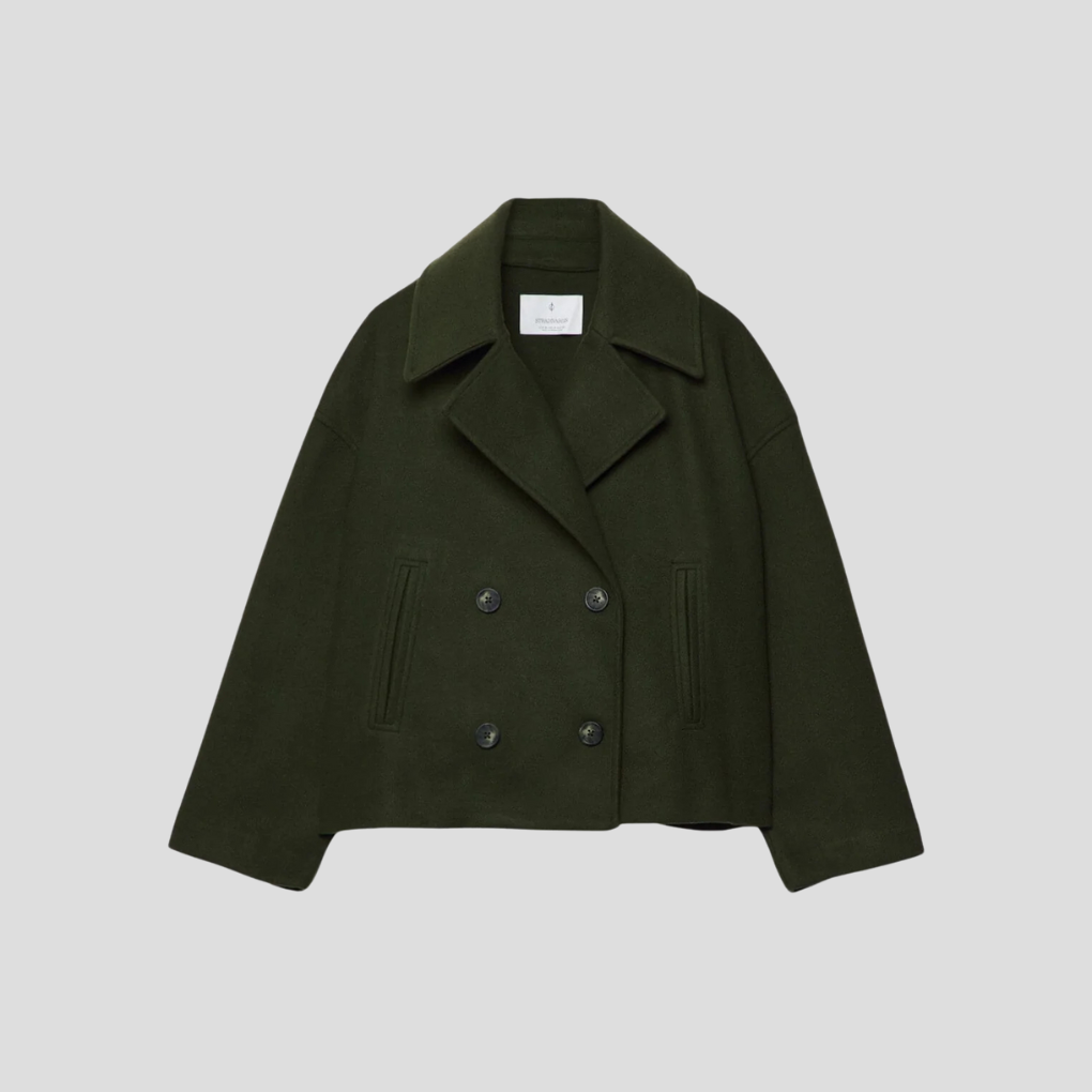 Veste Courte Chic Avec Boutons Double Boutonnage