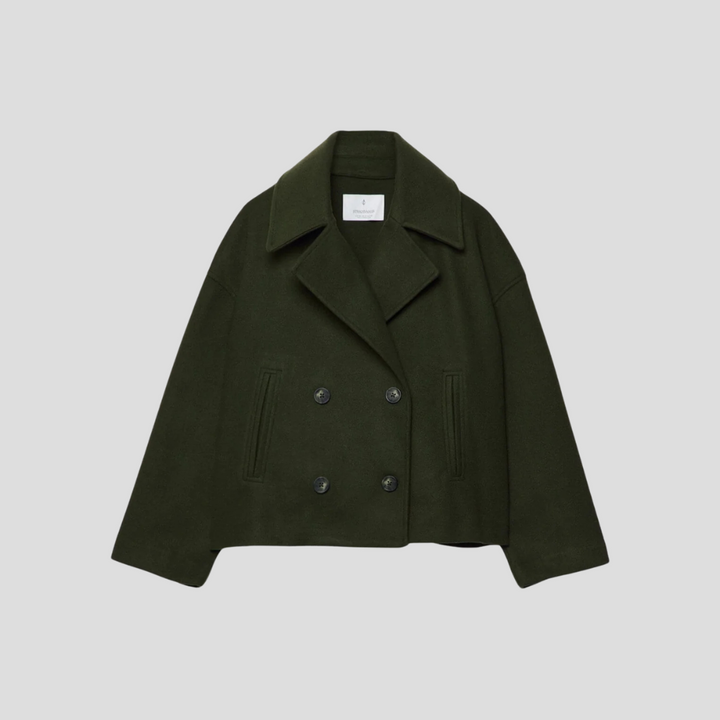 Veste Courte Chic Avec Boutons Double Boutonnage