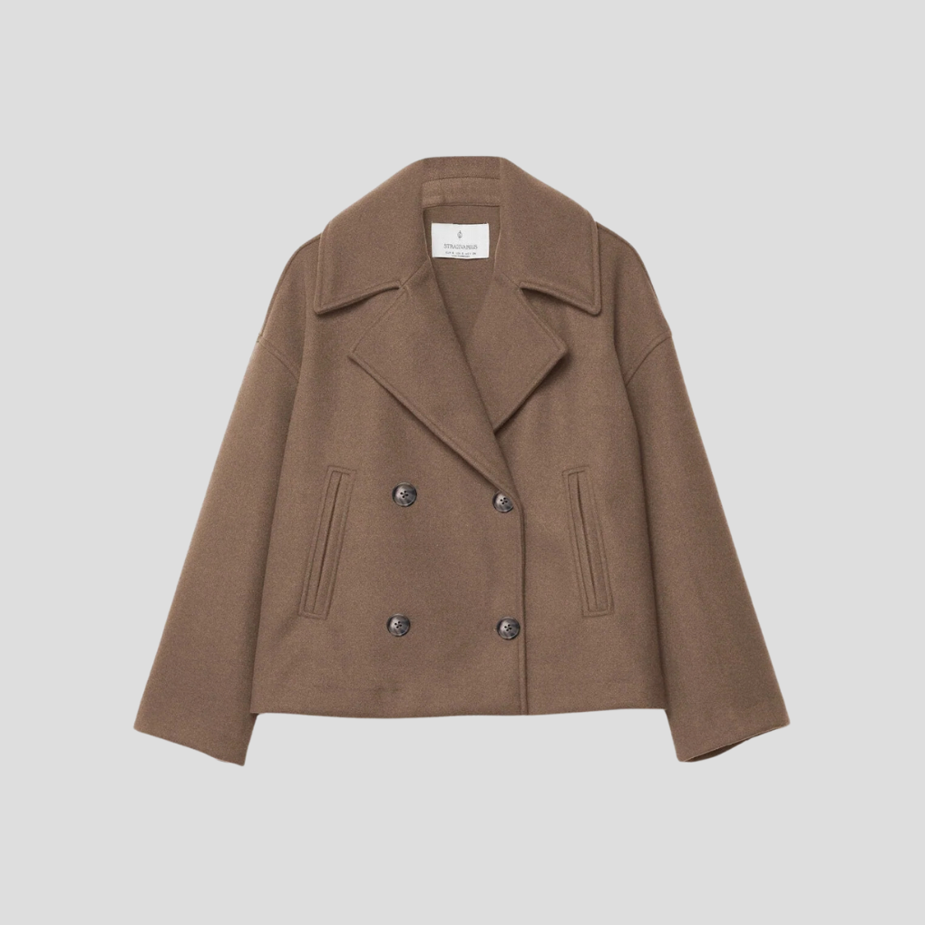 Veste Courte Chic Avec Boutons Double Boutonnage