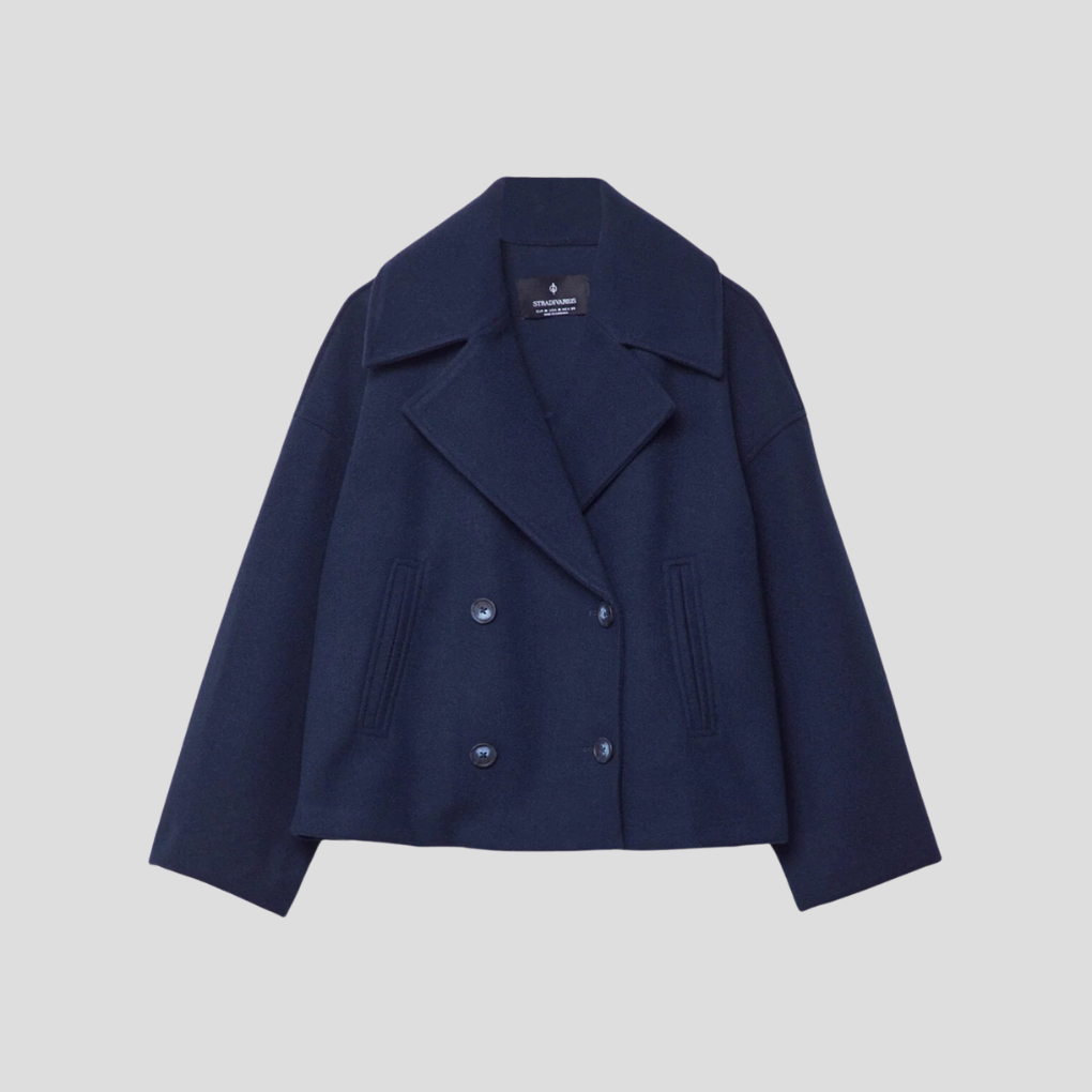 Veste Courte Chic Avec Boutons Double Boutonnage