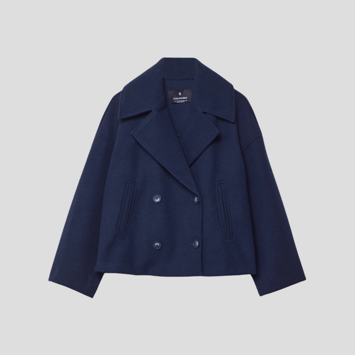 Veste Courte Chic Avec Boutons Double Boutonnage