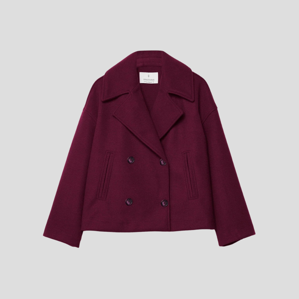 Veste Courte Chic Avec Boutons Double Boutonnage