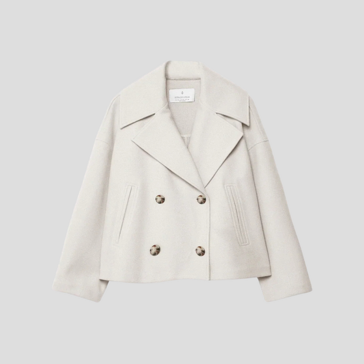 Veste Courte Chic Avec Boutons Double Boutonnage