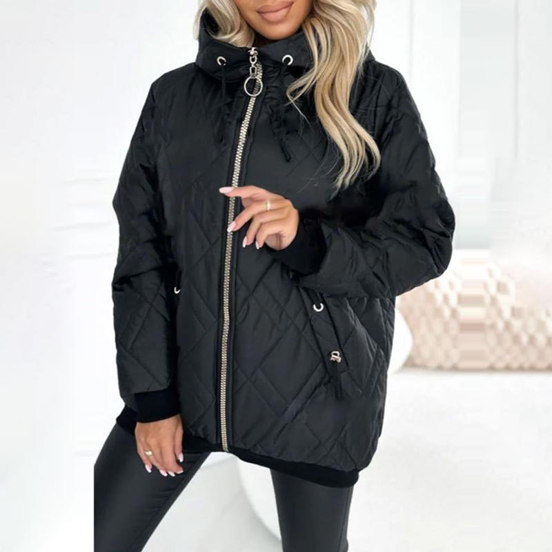 Kialina - Parka matelassée avec capuche et fermeture éclair frontale
