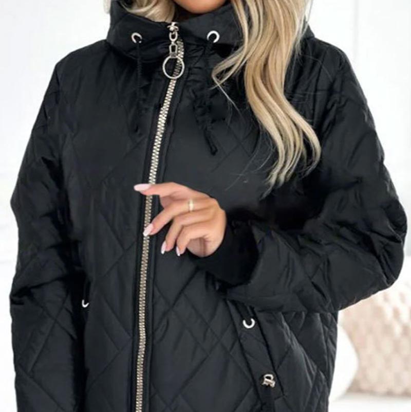 Kialina - Parka matelassée avec capuche et fermeture éclair frontale