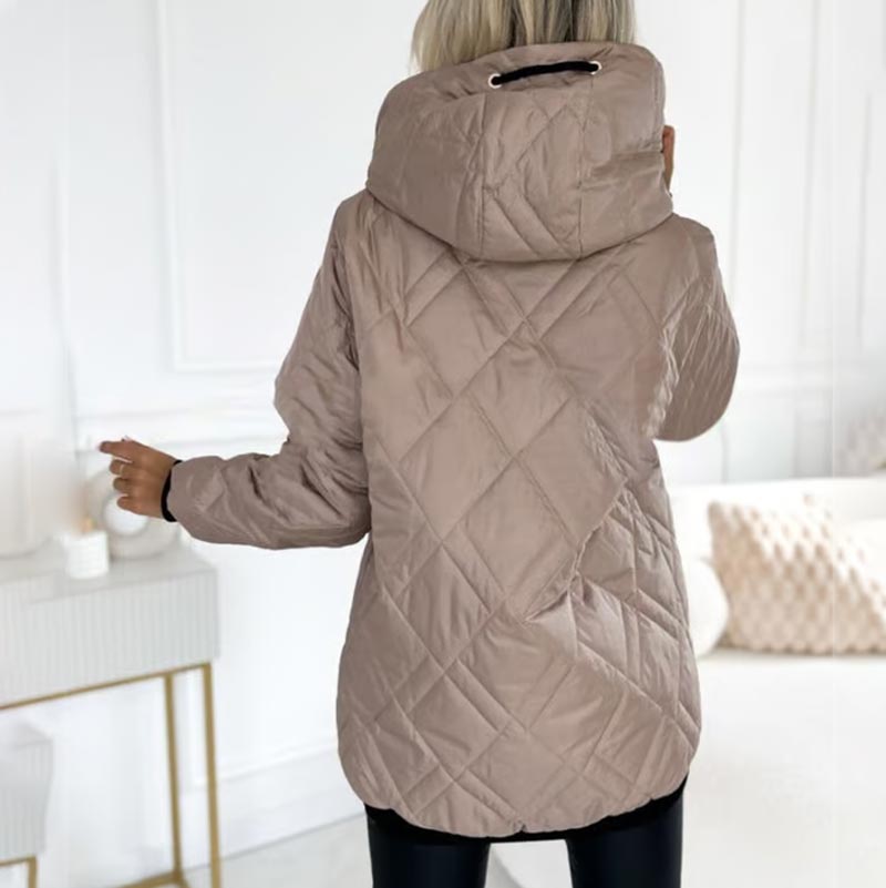 Kialina - Parka matelassée avec capuche et fermeture éclair frontale