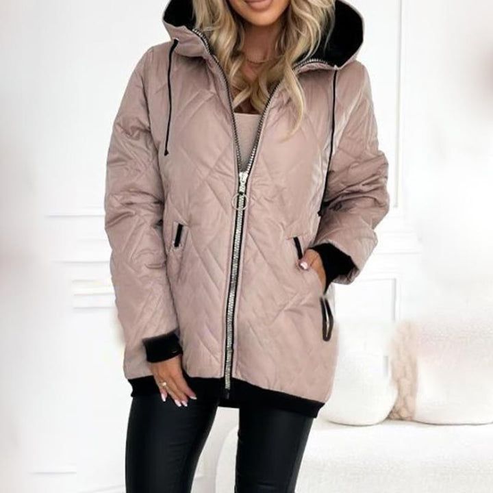 Kialina - Parka matelassée avec capuche et fermeture éclair frontale