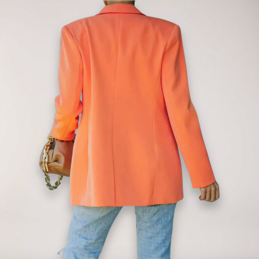 Blazer Oversize Femme – Veste à Revers Simple pour un Superposition Élégante