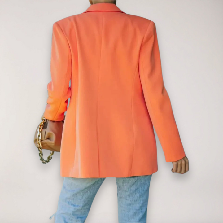 Blazer Oversize Femme – Veste à Revers Simple pour un Superposition Élégante