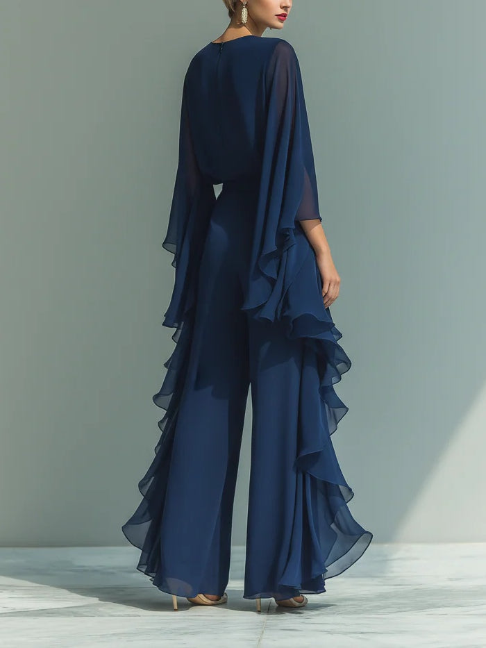 Mirelle | Ensemble Élégant en Chiffon avec Volants