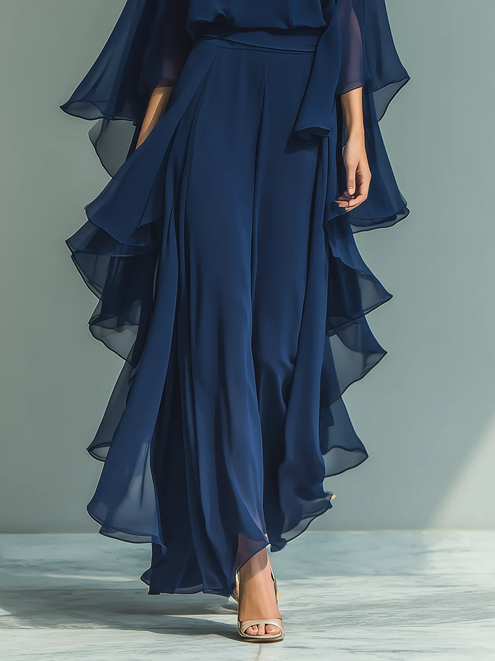 Mirelle | Ensemble Élégant en Chiffon avec Volants