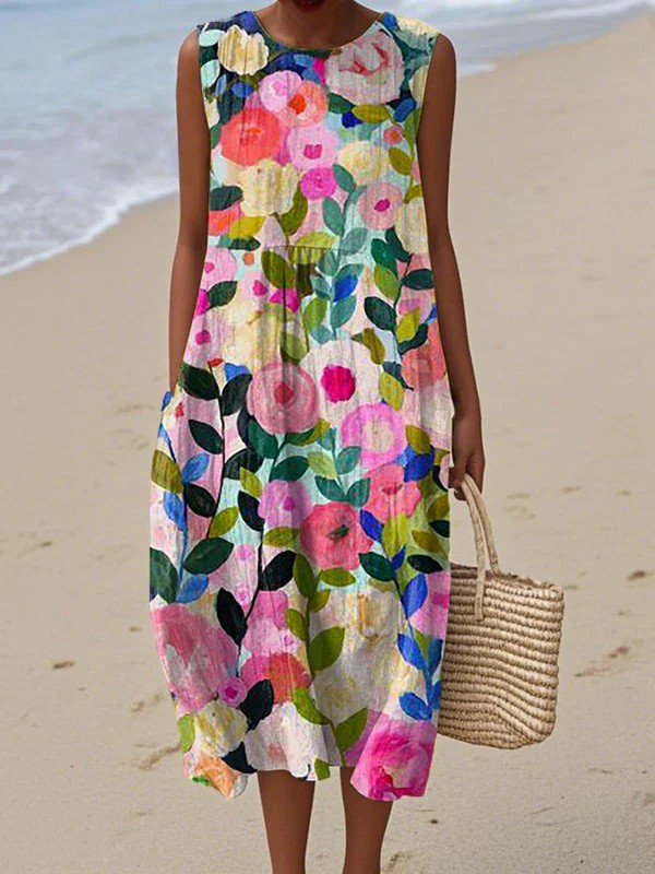 AVA | Robe midi fleurie