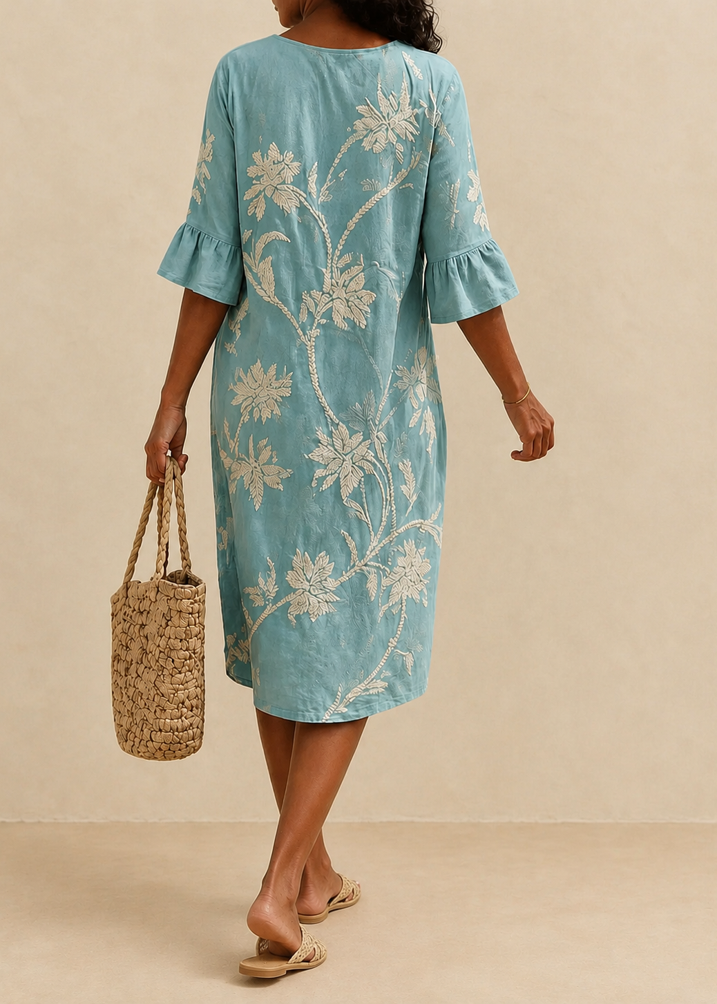 Fiorenza | Robe midi avec broderie florale