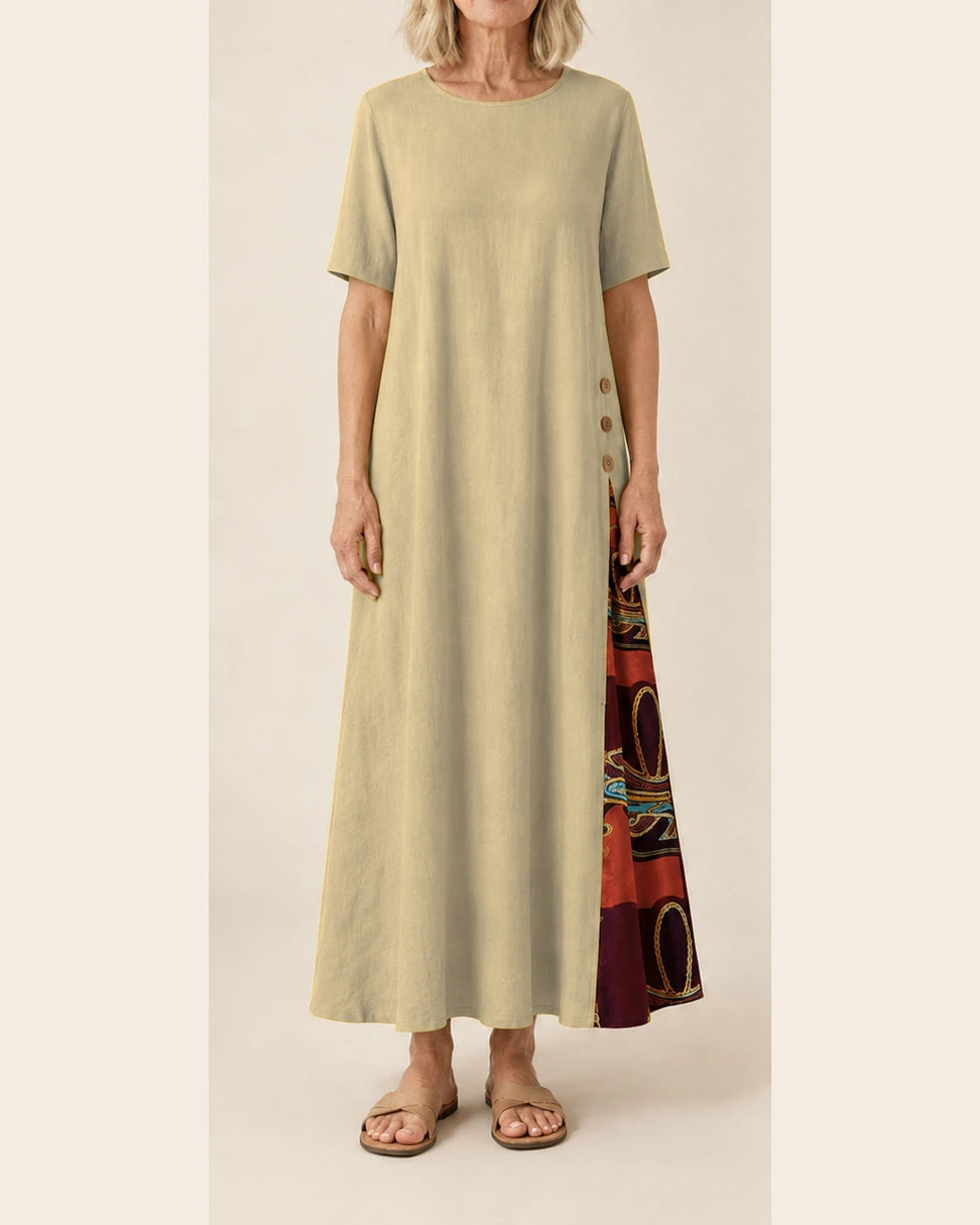 Robe Maurene beige – vue de face