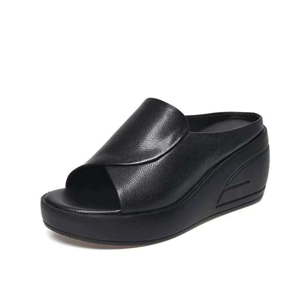 Eliza | Mule Compensée Confort & Semelle Épaisse