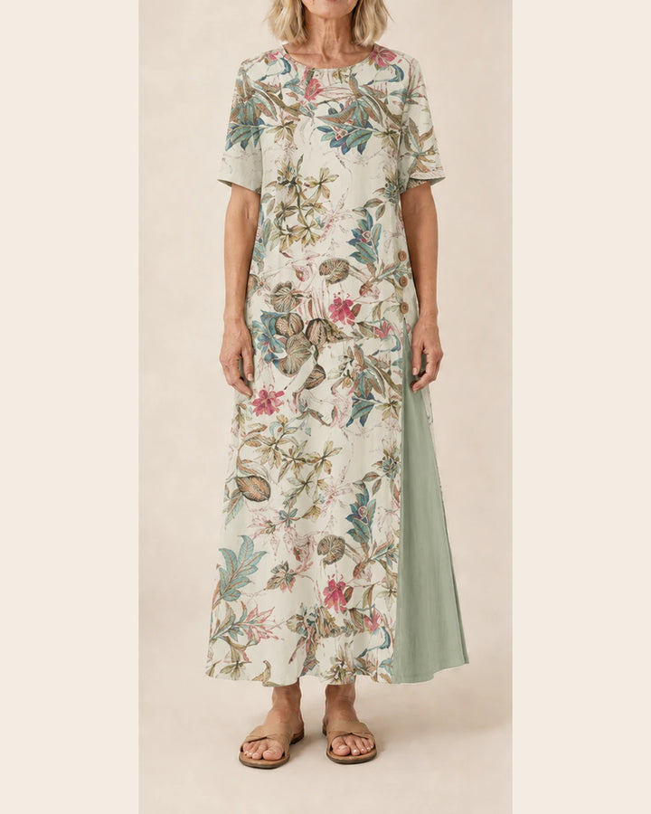 Robe Maurene imprimé floral pastel – vue de face
