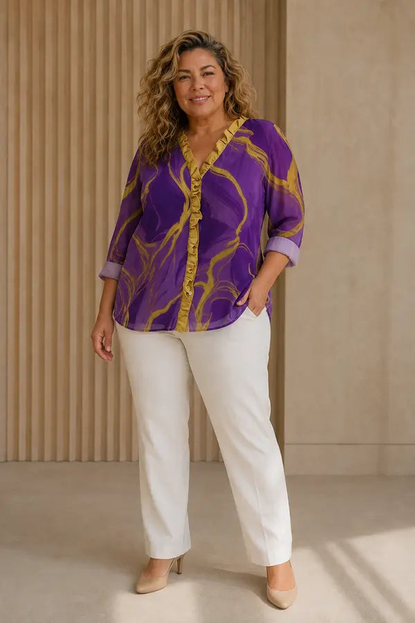 Blouse artistique Bonnie portée