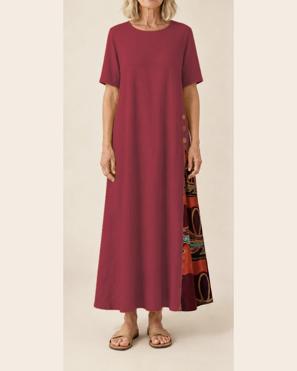 Robe Maurene bordeaux – vue de face
