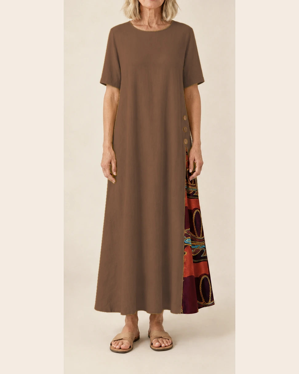 Robe Maurene marron – vue de face
