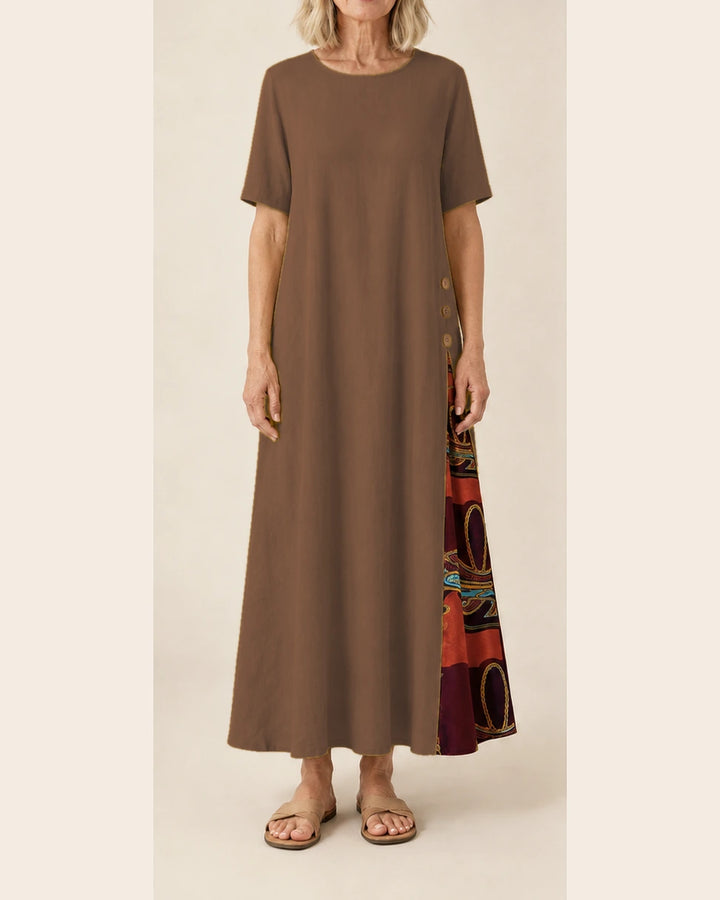 Robe Maurene marron – vue de face