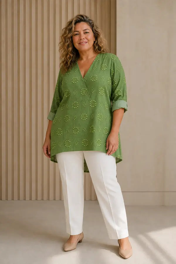 Blouse artistique Cara portée