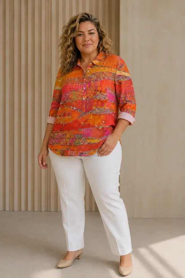 Blouse artistique Catherine portée