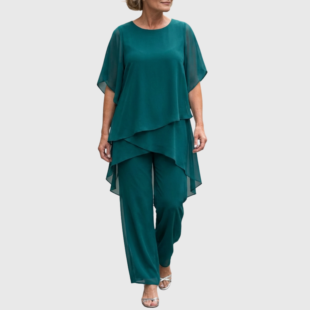 Vue de l’ensemble Chiara fluide avec pantalon large